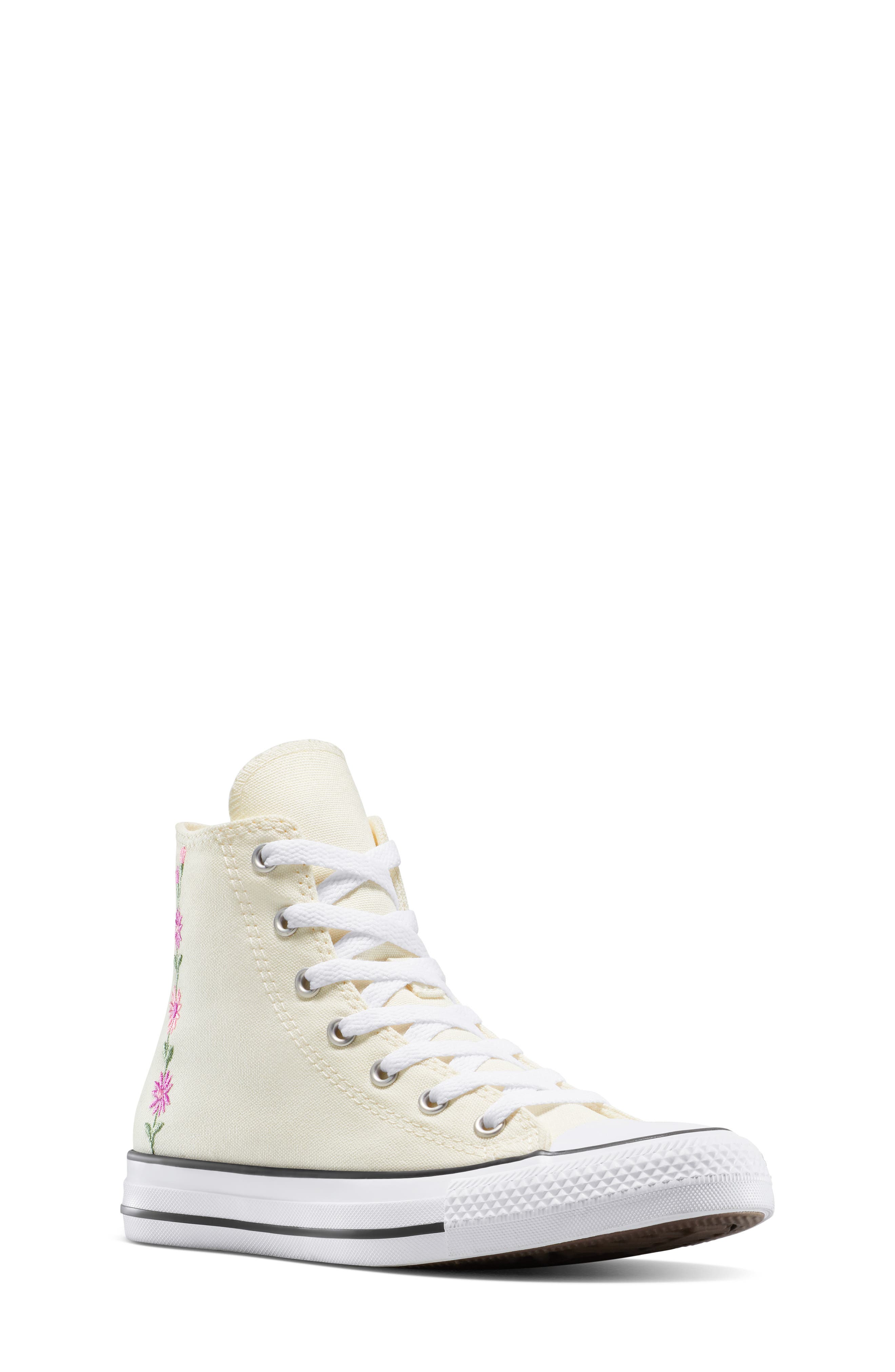 Converse Kids' Chuck Taylor<sup>®</sup> All Star<sup>®</sup> Floral High Top Sneaker, Main, color, 