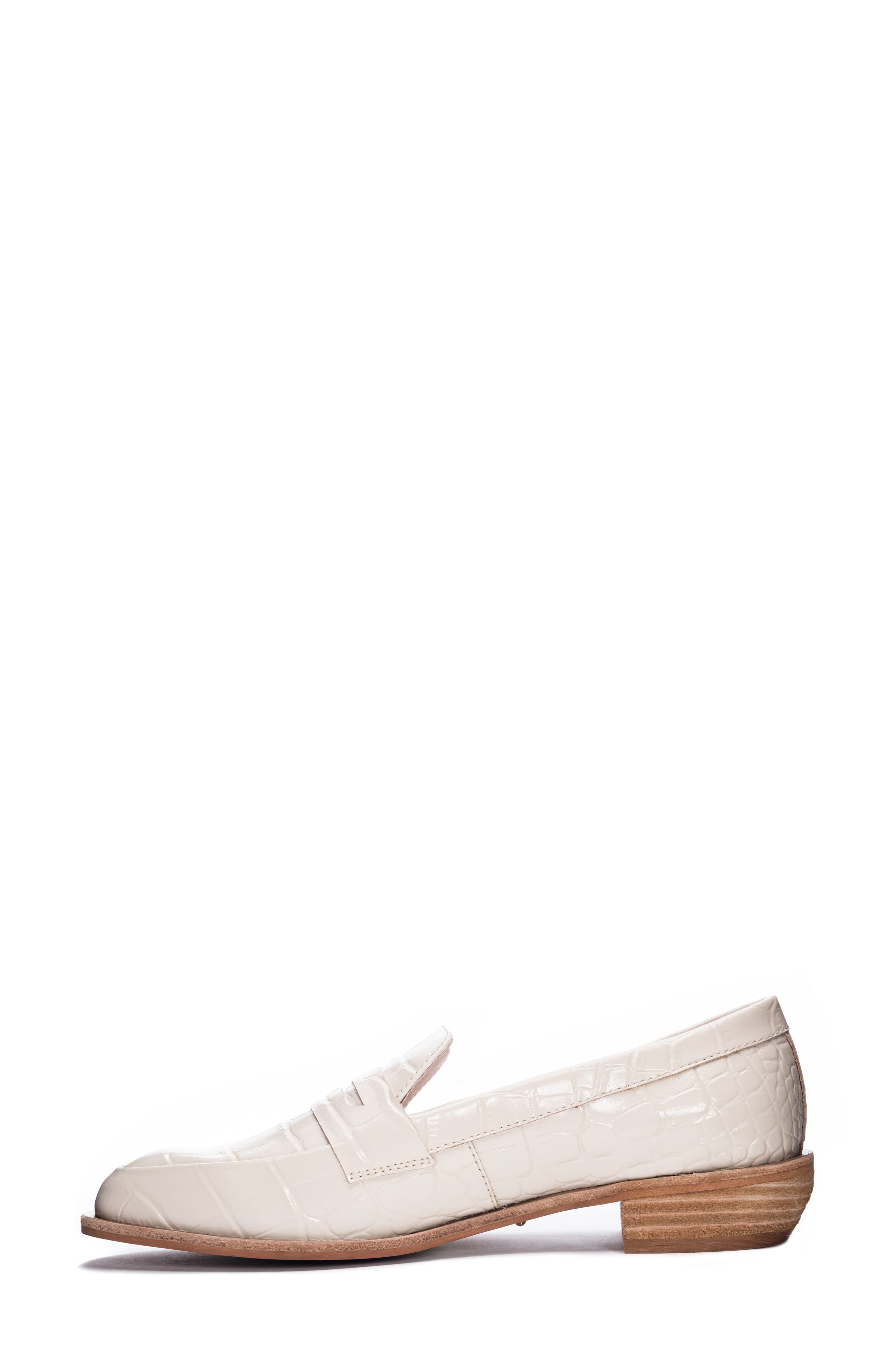 42 Gold Yasmeen Croc Embossed Penny Loafer, Alternate, color, 