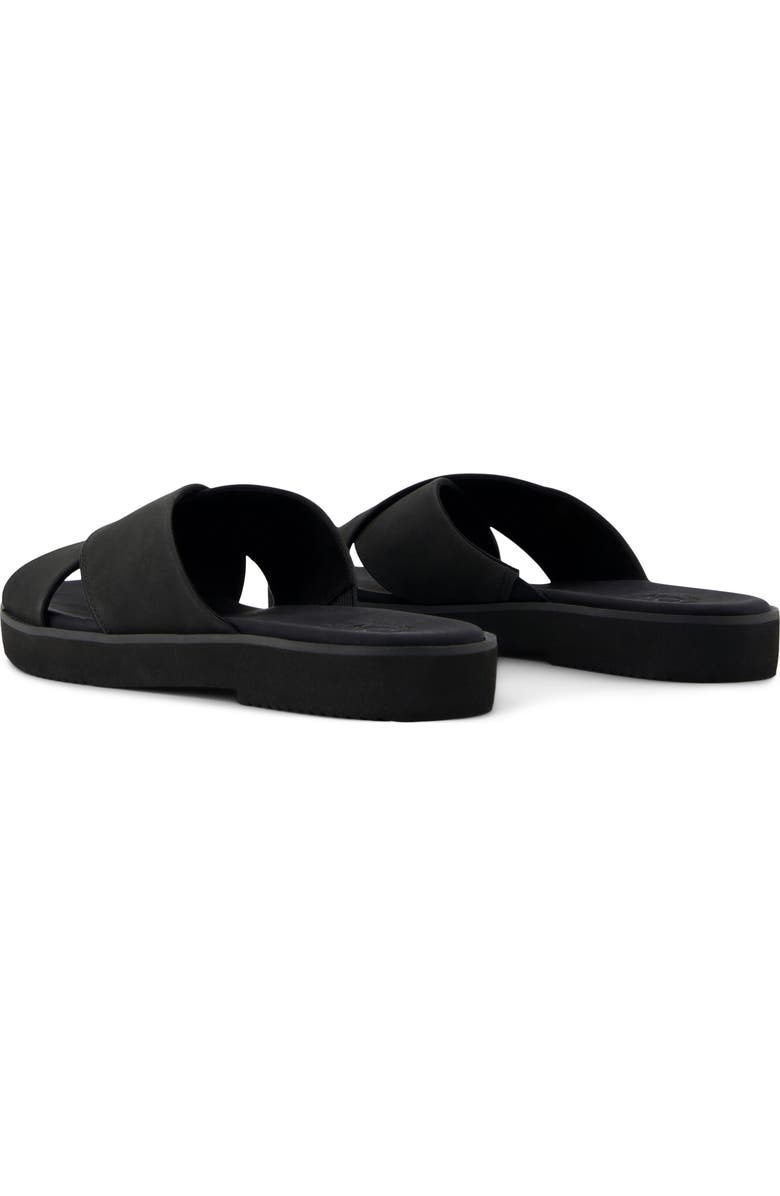 TOMS Mae Crossover Slide Sandal, Alternate, color, Black