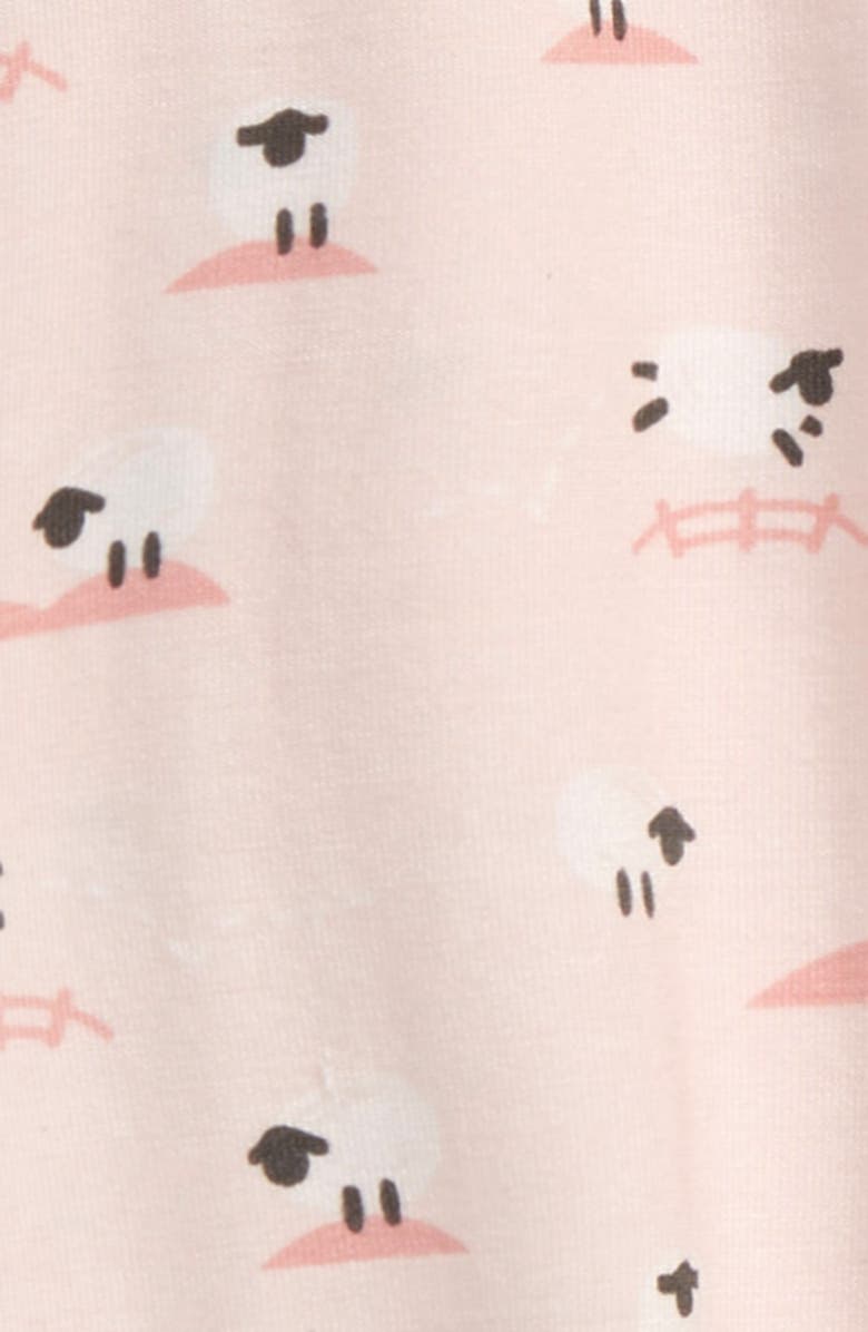 Magnetic Me Baa Baa Fitted One-Piece Pajamas, Alternate, color, Pink