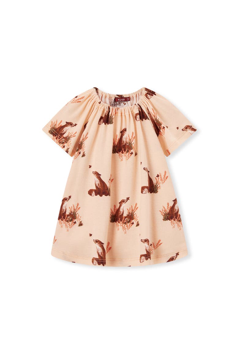 Organic Cotton Dress and Bloomer Set, Alternate, color, Floral Fox