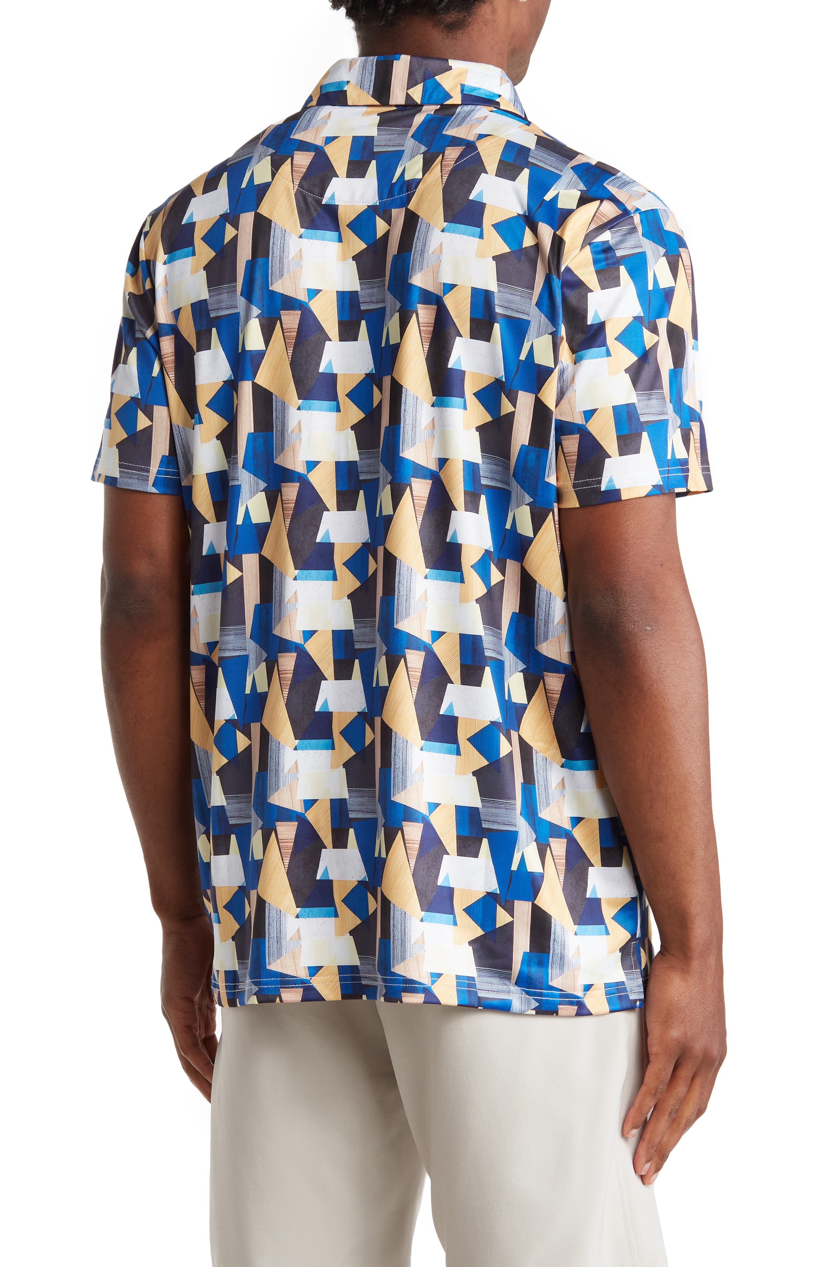 Patterned Slim Fit Performance Golf Polo - image 2