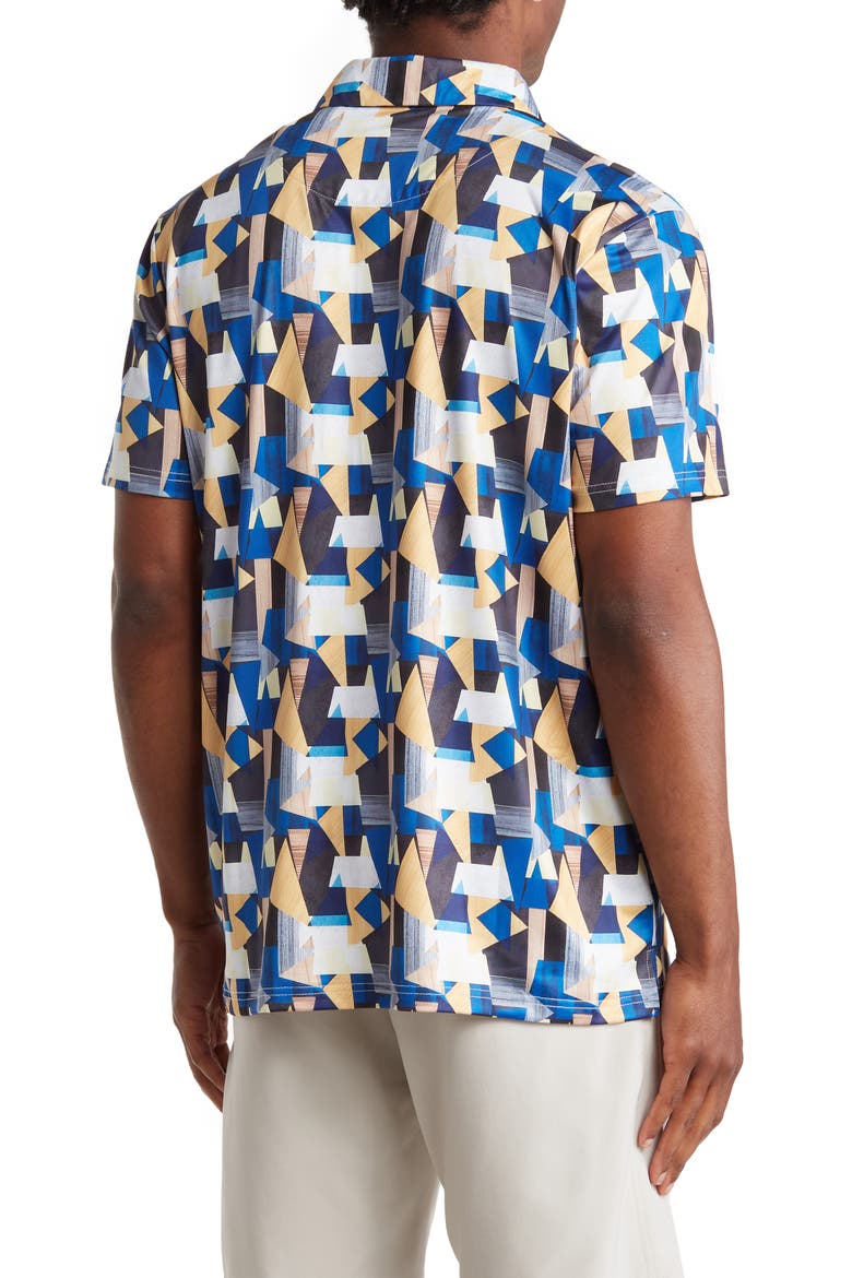 Patterned Slim Fit Performance Golf Polo, Alternate, color, ROYAL