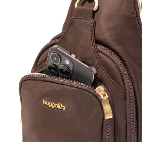 Baggallini Central Park Sling Bag In Brown