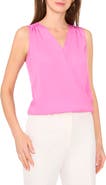 Vince Camuto Sleeveless Surplice Blouson Top