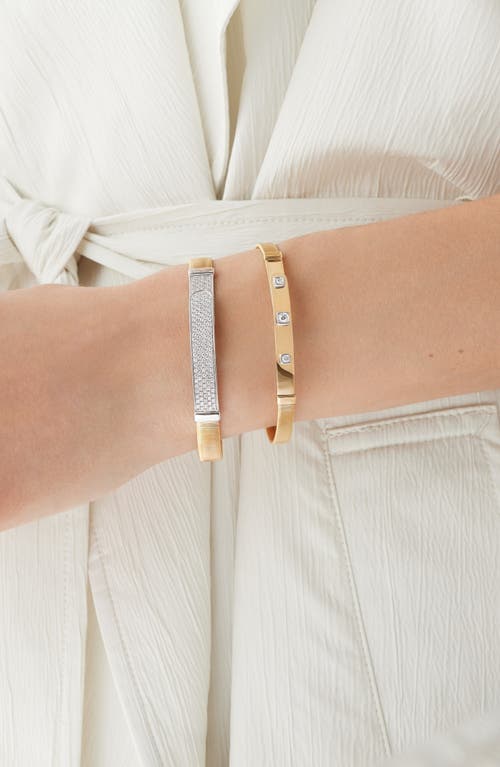 Marco Bicego 18k Yellow Gold Masai Diamond Station Coil Thin Bangle Bracelet In Gold