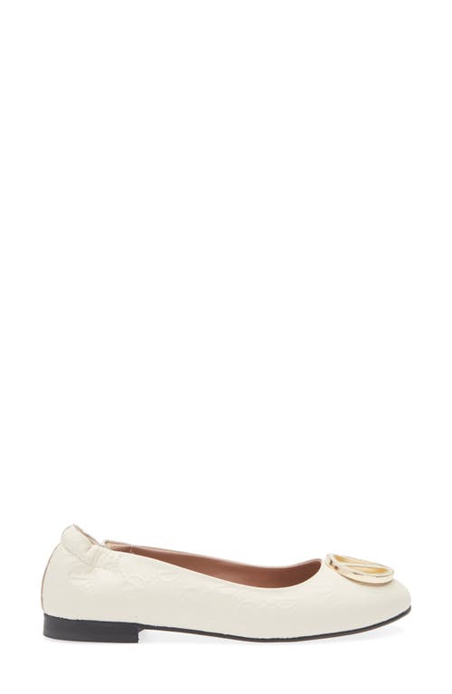 Valentino By Mario Valentino Calliope Vlogo Ballet Flat In White