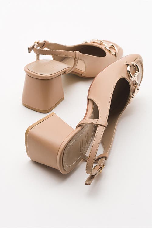 Prologue Shoes Karol Block Heel Pump In Sand