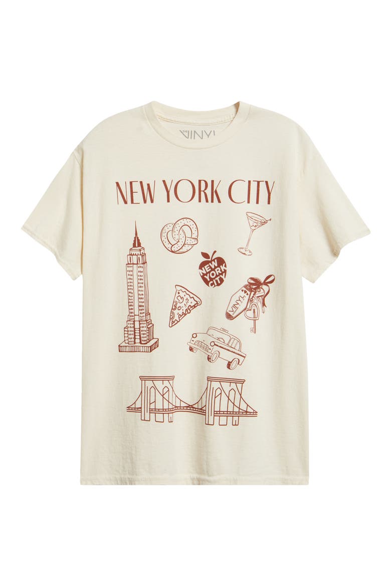 NYC Icon Cotton Graphic T-Shirt, Alternate, color, MARSHMALLOW