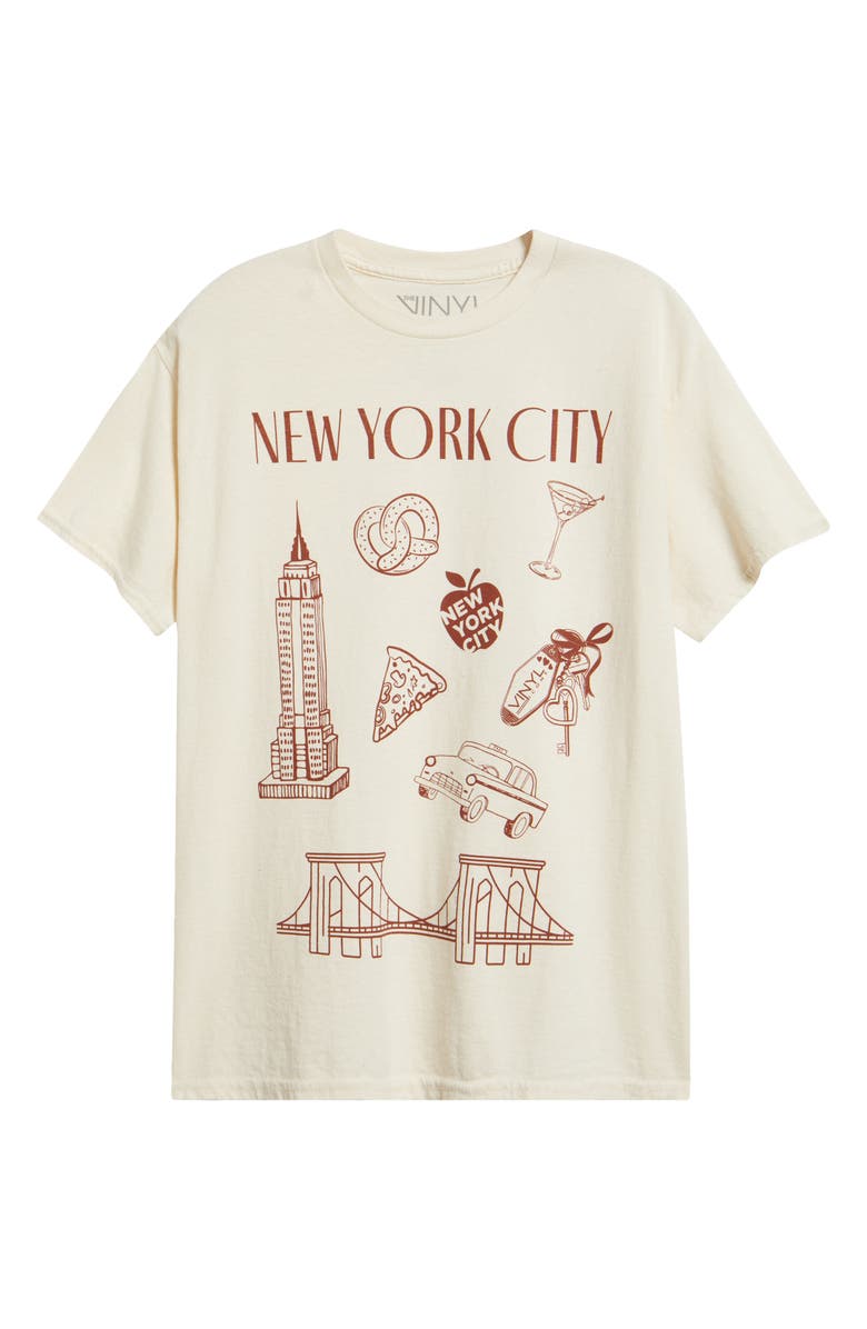 Vinyl Icons NYC Icon Cotton Graphic T-Shirt, Alternate, color, Marshmallow