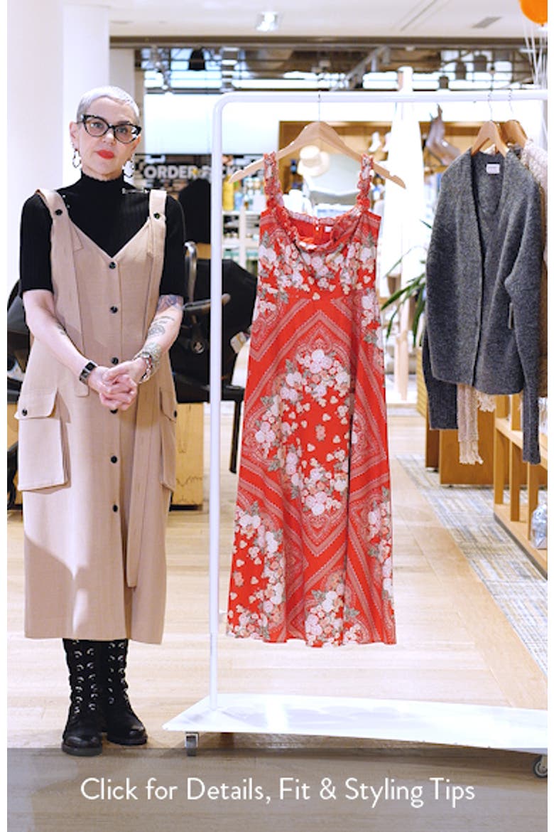 Arabella Floral Linen Blend Midi Dress video