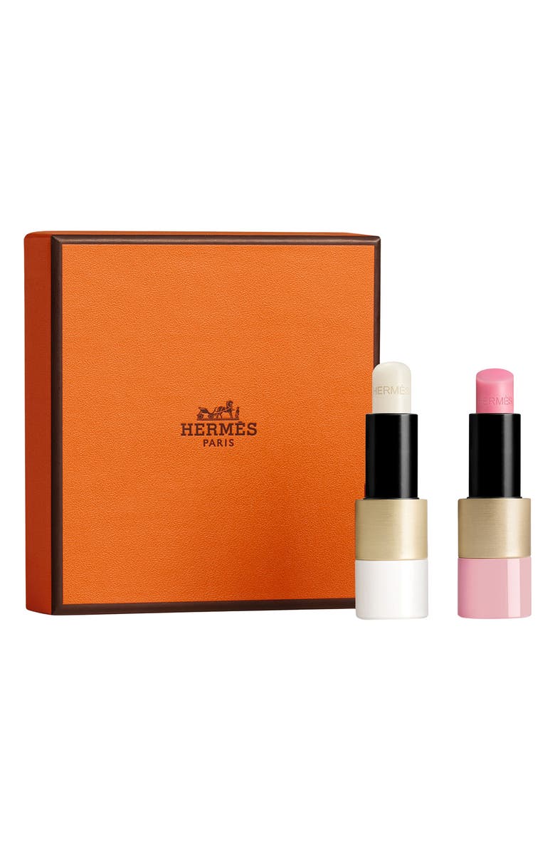 Hermès Rouge Hermès and Rose Hermès - Lip Balm Set, Main, color, 