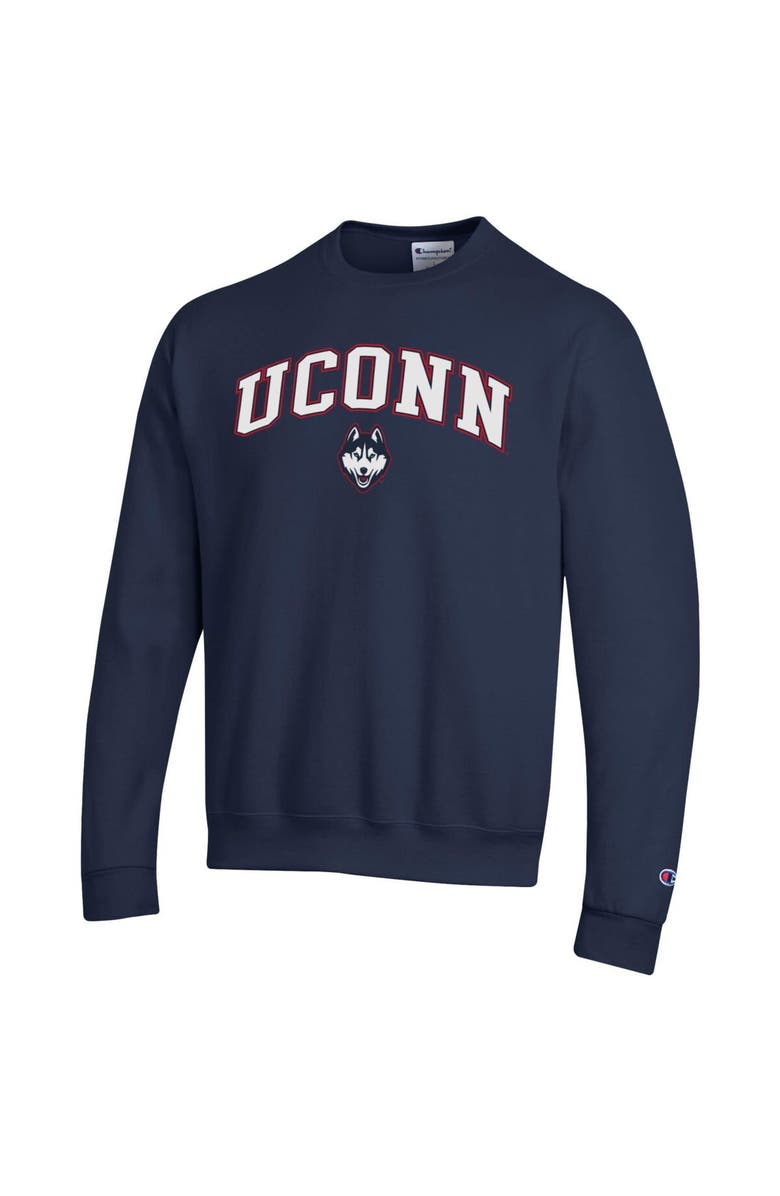 Champion Men's Champion  Navy UConn Huskies Arch Over Logo Pullover Sweatshirt, Alternate, color, Navy