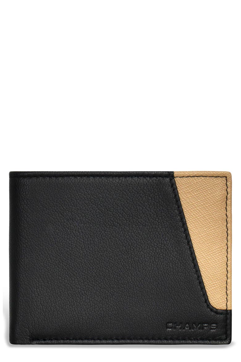 Iconic Bifold Wallet, Main, color, BLACK/ IVORY