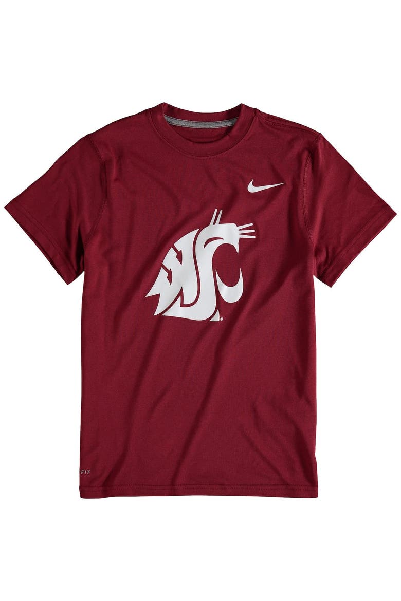 Youth Nike Crimson Washington State Cougars Logo Legend Dri-FIT T-Shirt, Main, color, Crimson