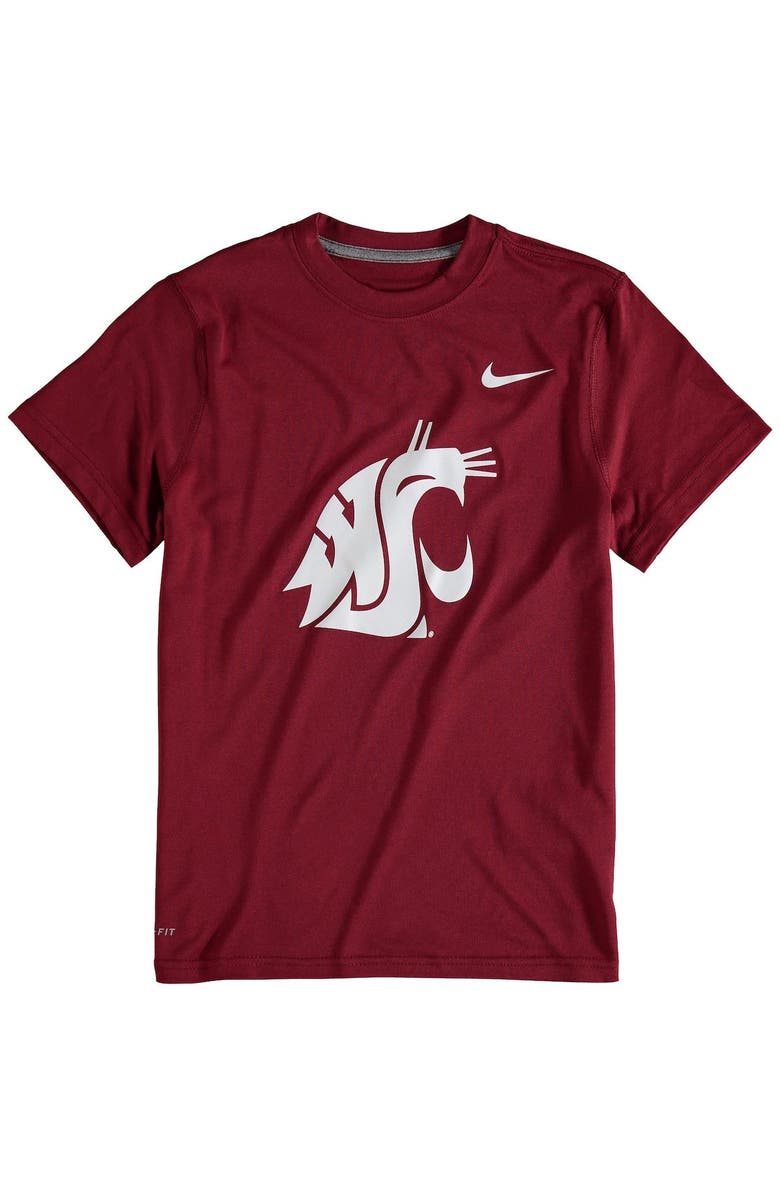 Nike Youth Nike Crimson Washington State Cougars Logo Legend Dri-FIT T-Shirt, Main, color, Crimson