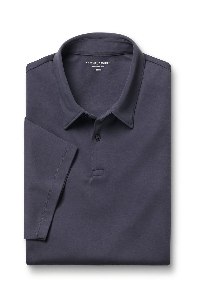 Plain Short Sleeve Jersey Polo, Alternate, color, Dark Mauve