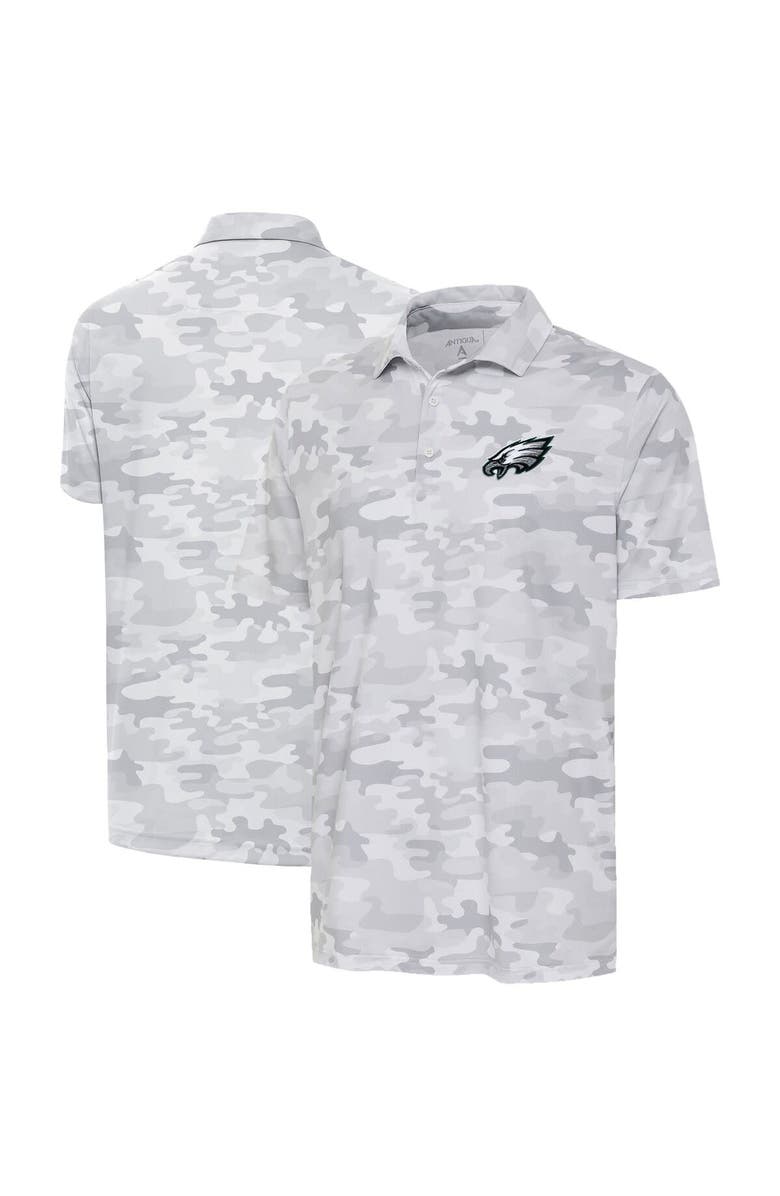 ANTIGUA Men's Antigua White Philadelphia Eagles Collide Polo, Alternate, color, White