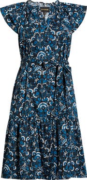 SUGARLIPS Etta Floral Button Midi Dress