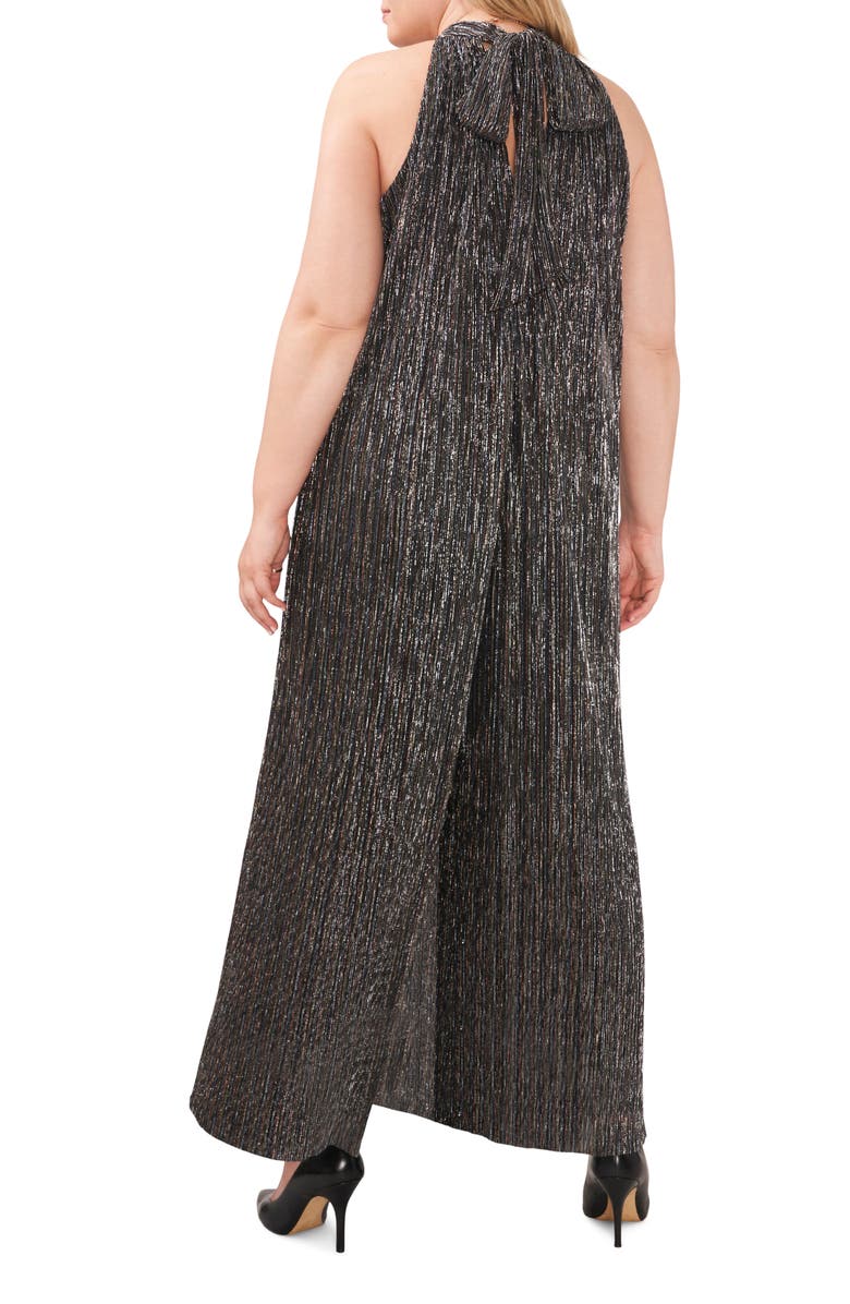 Halogen<sup>®</sup> Metallic High Neck Wide Leg Jumpsuit, Alternate, color, 