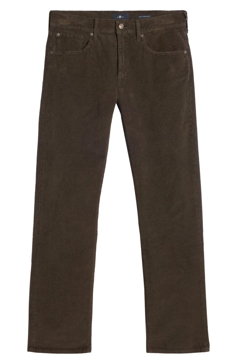 7 For All Mankind The Straight Leg Corduroy Pants, Alternate, color, Corduroy Dark O