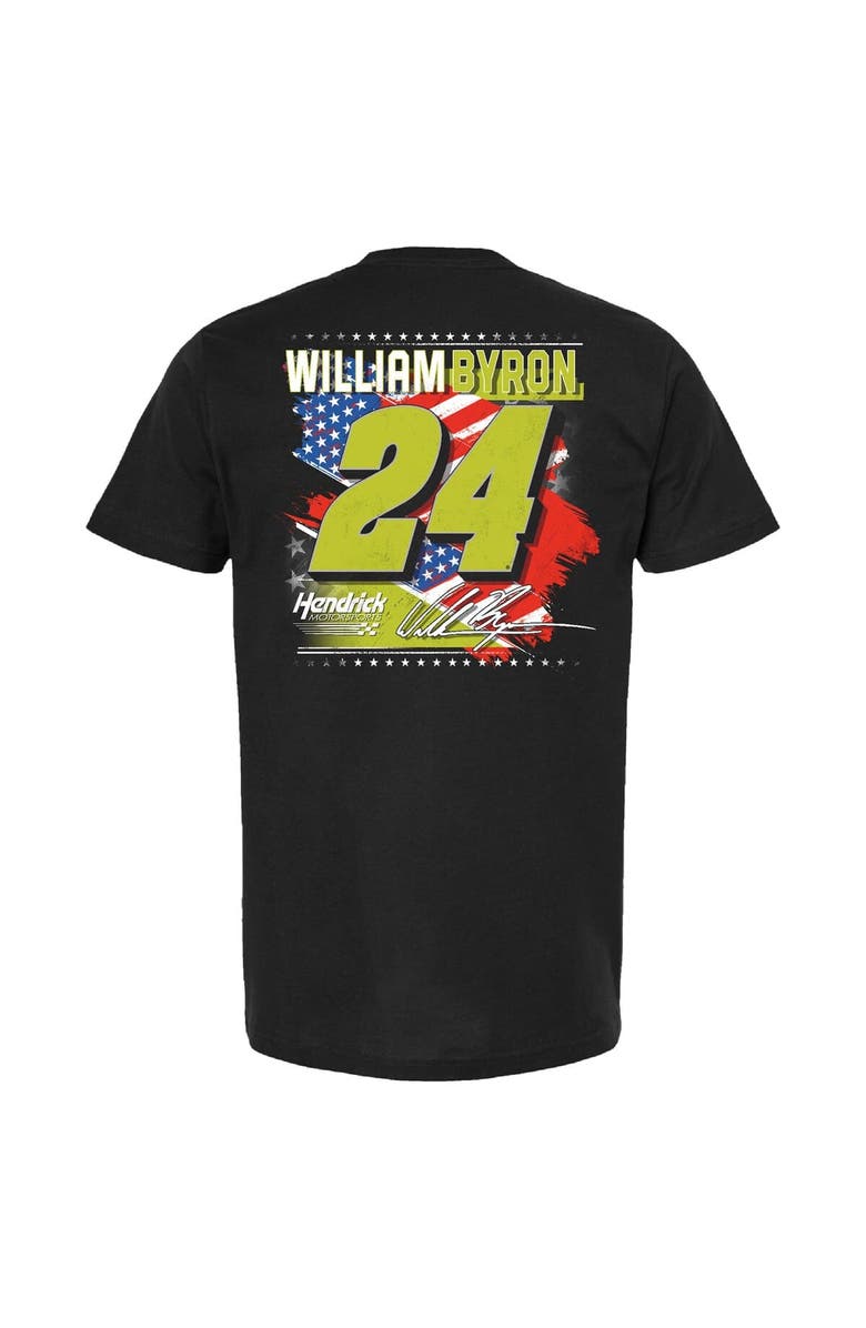 HENDRICK MOTORSPORTS TEAM COLLECTION Men's Hendrick Motorsports Team Collection Black William Byron Raptor Patriotic Car T-Shirt, Alternate, color, 