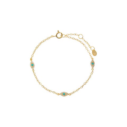 Multi Evil Eye Chain Bracelet