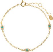 BY ADINA EDEN Multi Evil Eye Chain Bracelet