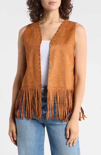 Studded Fringe Vest