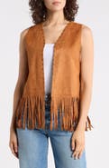 Forgotten Grace Studded Fringe Vest