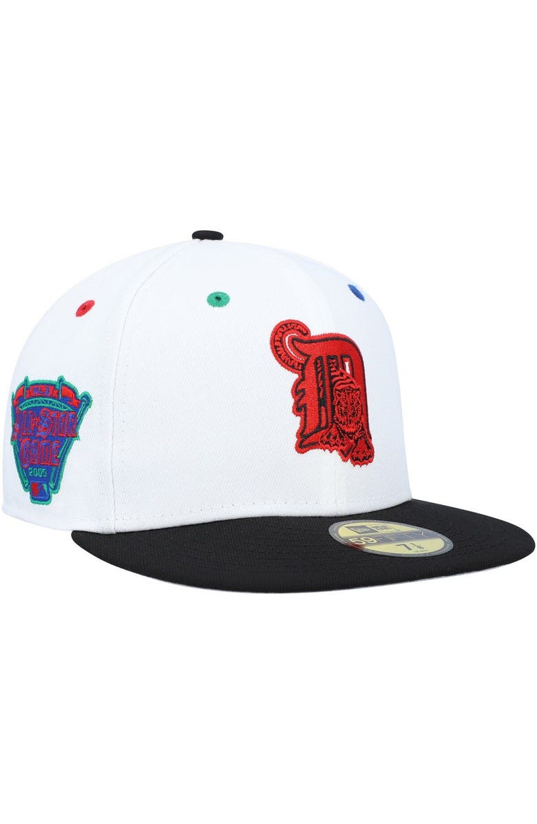 New Era Men's New Era White/Black Detroit Tigers 2005 MLB All-Star Game Primary Eye 59FIFTY Fitted Hat, Main, color, White