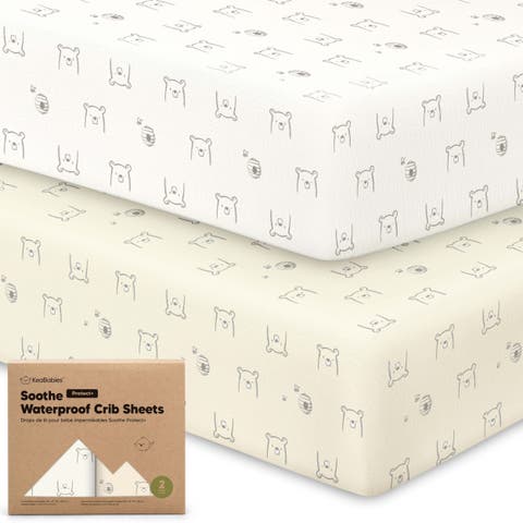 2-Pack Soothe [Protect+] Waterproof Crib Sheets