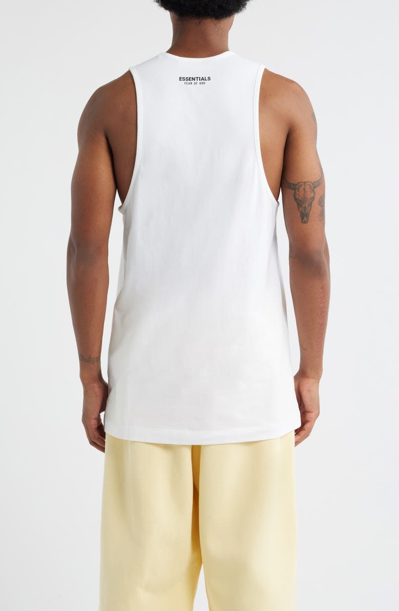 Fear of God Essentials Vintage Fit Logo Tank, Alternate, color, Bright White