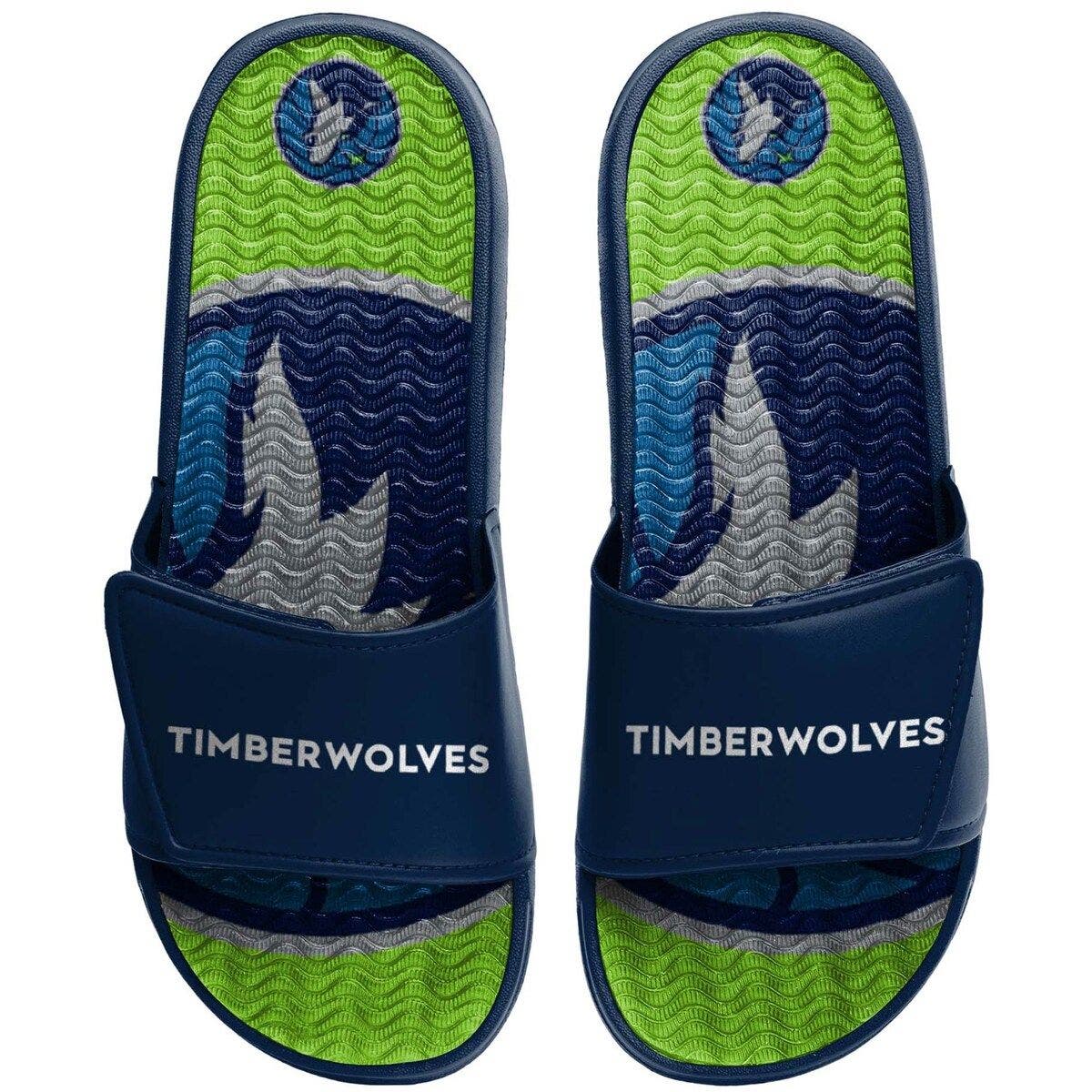 FOCO Men's FOCO Minnesota Timberwolves Wordmark Gel Slide Sandals, Alternate, color, 