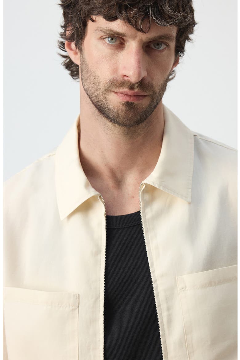Slim Fit Shirt Jacket, Alternate, color, OFF WHITE