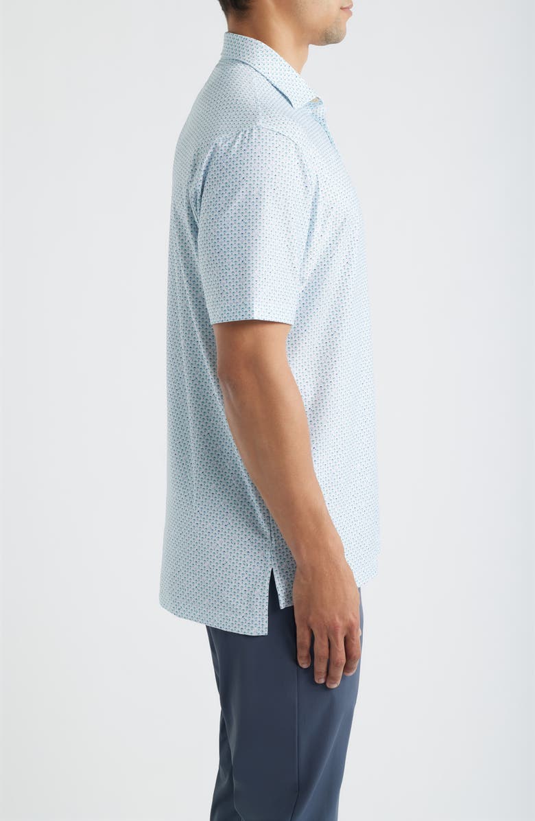 Peter Millar Flock Performance Jersey Polo, Alternate, color, White