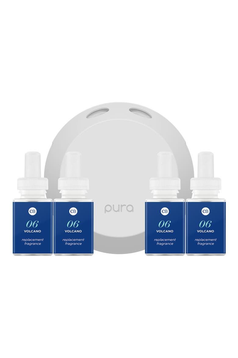 X Capri Blue Volcano & Pura 4 Smart Fragrance Diffuser & Refill Set (Nordstrom Exclusive), Main, color, WHITE