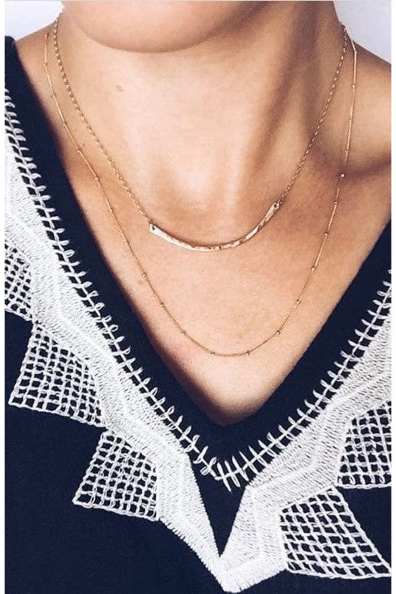 Satellite Chain Necklace, Alternate, color, GOLD