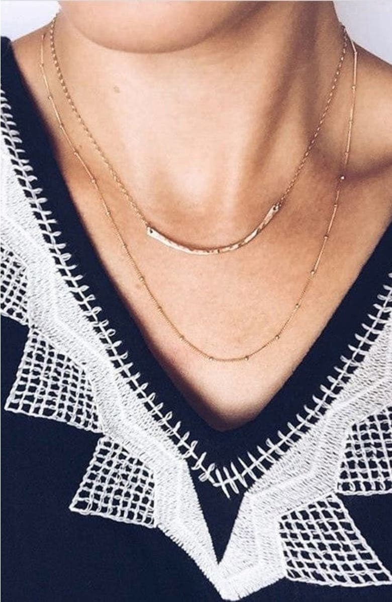 MADE BY MARY Satellite Chain, Alternate, color, Gold Filled