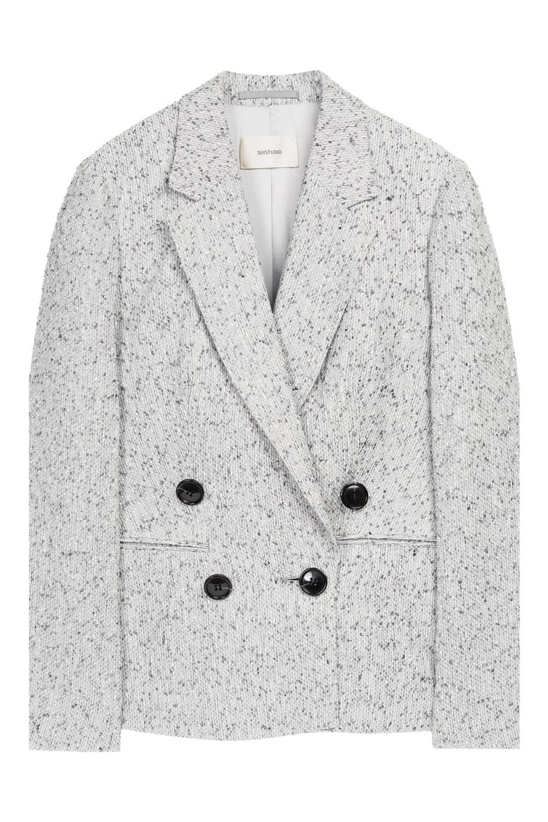 Joss Double Breasted Wool Blend Suit Jacket, Alternate, color, LIGHT GREY