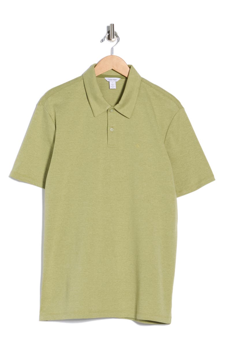 Calvin Klein Interlock Textured Polo, Alternate, color, Calliste Green