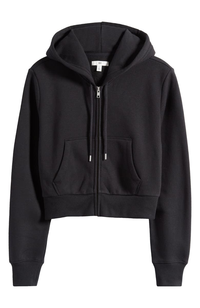 BP. Crop Cotton Blend Zip-Up Hoodie, Alternate, color, 