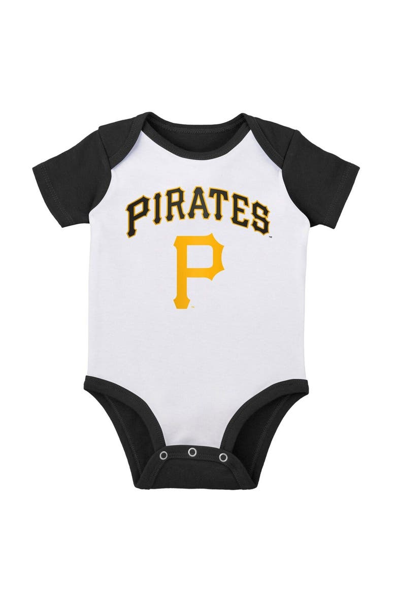 Outerstuff Newborn & Infant White/Heather Gray Pittsburgh Pirates Little Slugger Two-Pack Bodysuit Set, Alternate, color, 
