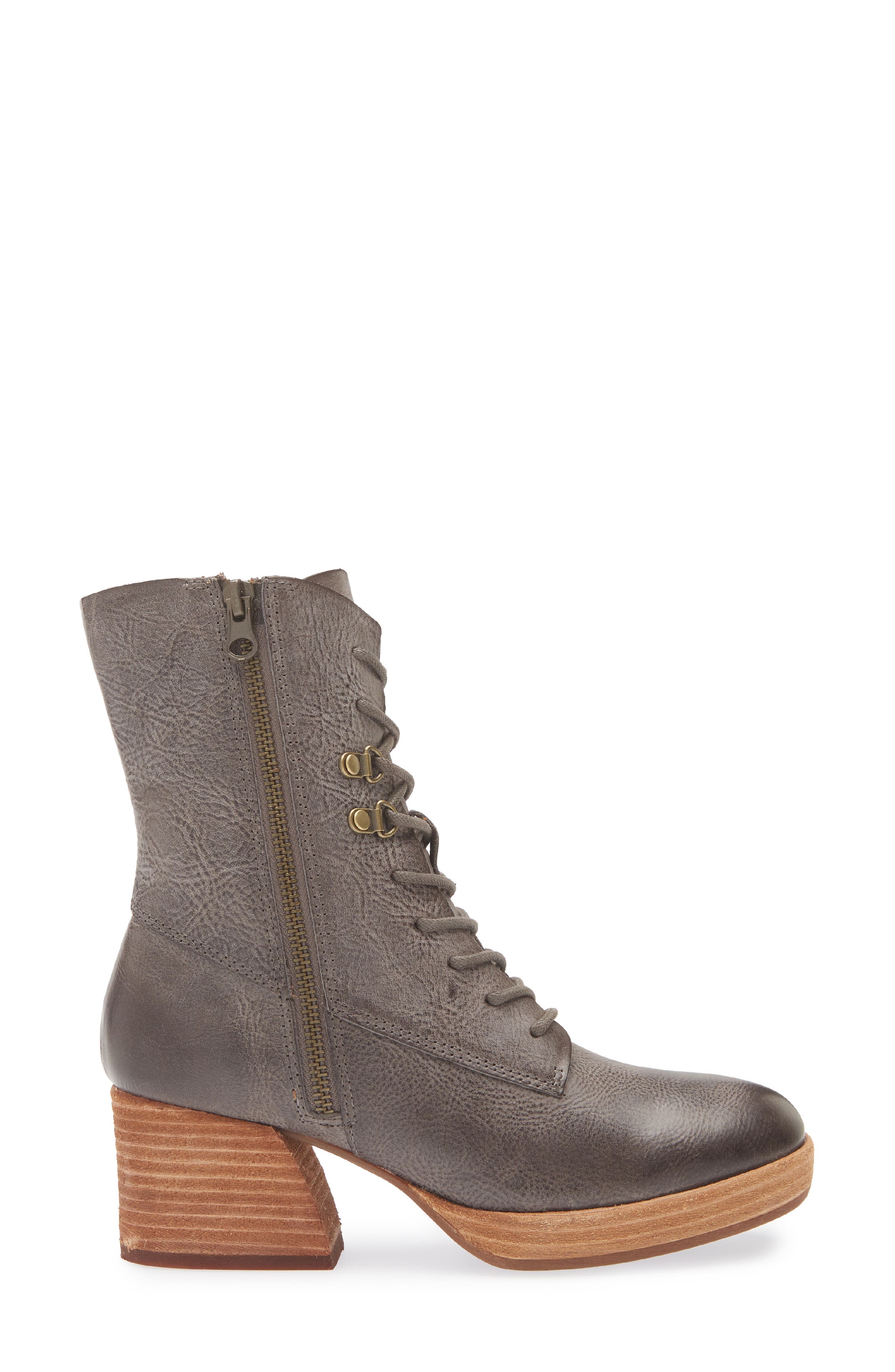 Kork-Ease<sup>®</sup> Raleigh Lace-Up Boot, Alternate, color, Dark Grey Leather
