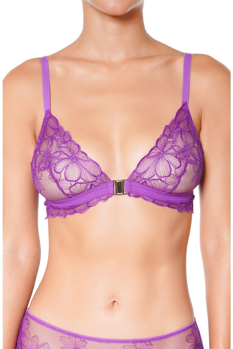 Symphonie Lace Bralette, Main, color, PURPLE