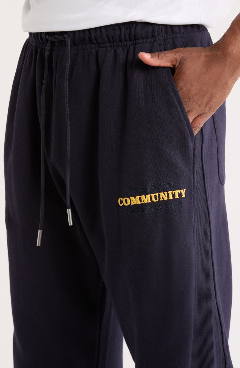 HONOR THE GIFT Track Cotton Sweatpants, Alternate, color, Navy