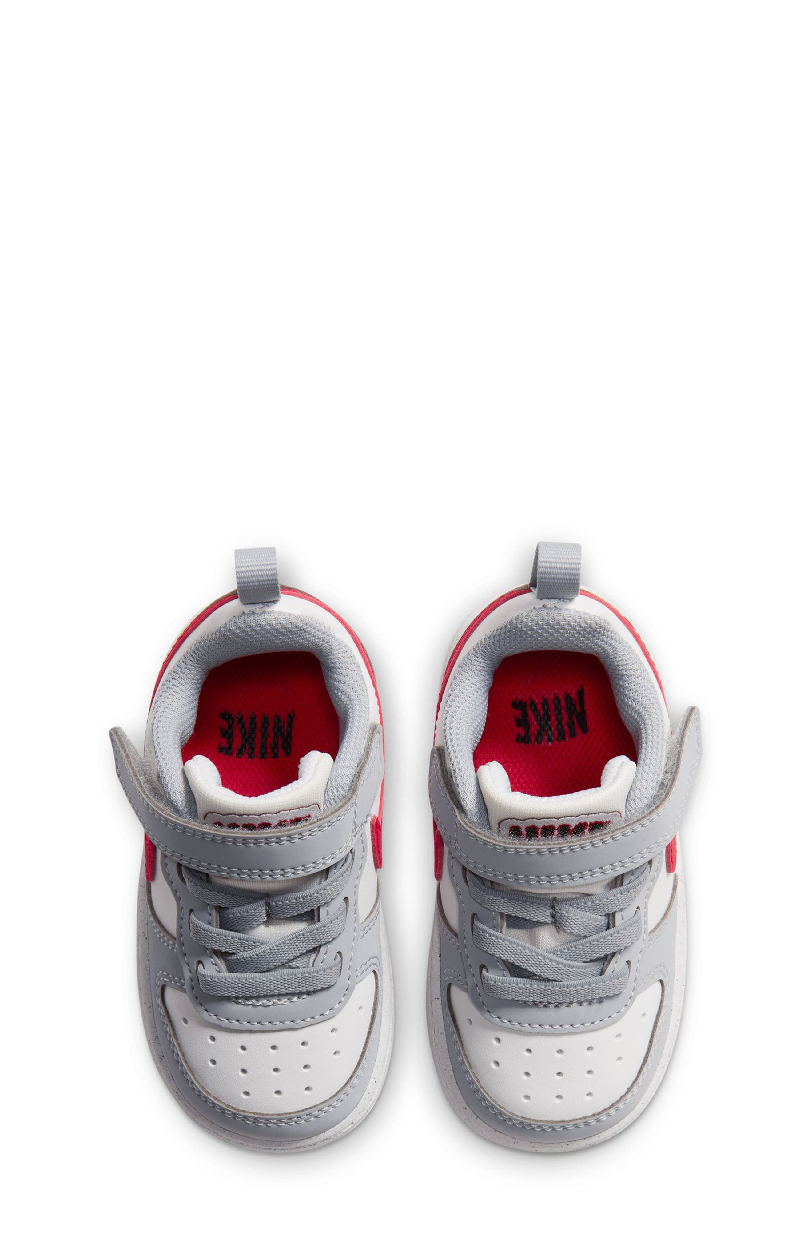Kids' Court Borough Low Sneaker, Alternate, color, WHITE/ RED/ WOLF GREY