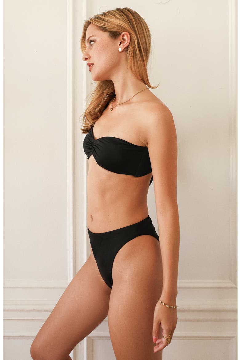 Hudson Bandeau Bikini Top, Alternate, color, Black
