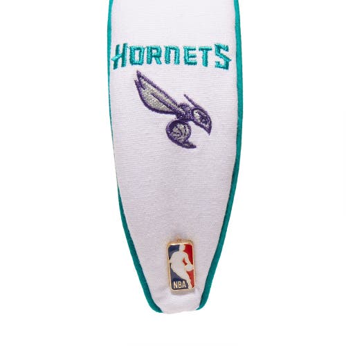 Lele Sadoughi Nba Charlotte Hornets Embroidered Headband In White