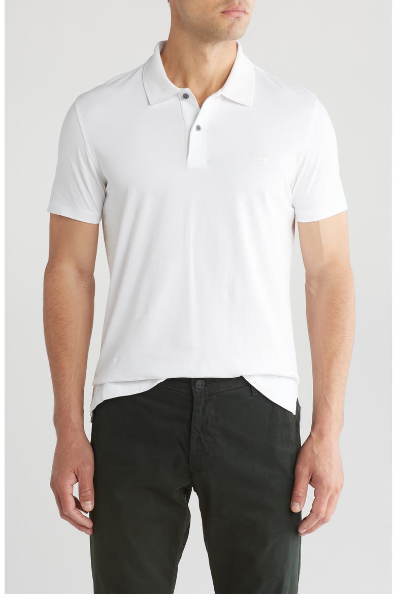 Dalmore Sports Fit Knit Polo, Main, color, WHITE